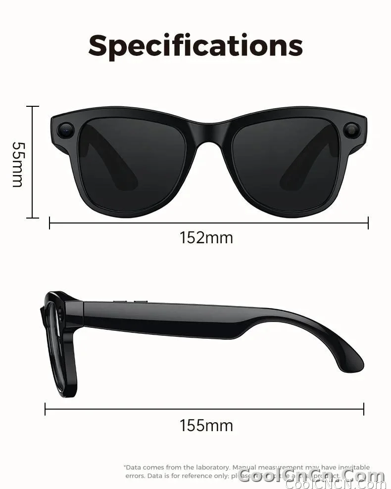 CoolWiz Smart Glasses Baru 3600MAh Pengecas Mudah Alih M02ultra Wanita 800W Kamera AI Terjemahan Rakaman Video Pemain Muzik Cermin Mata Panggilan Lelaki Untuk Sukan Luar Penggunaan Harian - detail