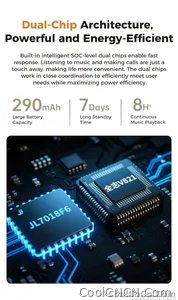 CoolWiz Smart Glasses Baru 3600MAh Pengecas Mudah Alih M02ultra Wanita 800W Kamera AI Terjemahan Rakaman Video Pemain Muzik Cermin Mata Panggilan Lelaki Untuk Sukan Luar Penggunaan Harian - view 26