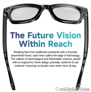 CoolWiz smart glasses with a 1080P video camera, black sunglasses, Bluetooth call translation, music playback, recording, men’s photochromic glasses for outdoor sports and everyday use - view 13