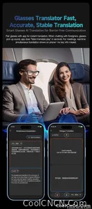 CoolWiz smart glasses with a 1080P video camera, black sunglasses, Bluetooth call translation, music playback, recording, men’s photochromic glasses for outdoor sports and everyday use - view 23
