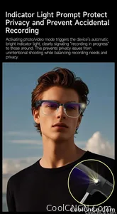 CoolWiz New AI Smart Glasses — 120+ Language Translations, 8MP Camera, 8K Resolution, Video & Music Playback, Business Calls, Color‑Changing Lenses, for Men, suitable for outdoor sports and everyday use - view 15