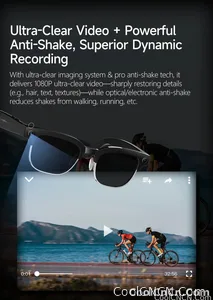 CoolWiz New AI Smart Glasses — 120+ Language Translations, 8MP Camera, 8K Resolution, Video & Music Playback, Business Calls, Color‑Changing Lenses, for Men, suitable for outdoor sports and everyday use - view 16
