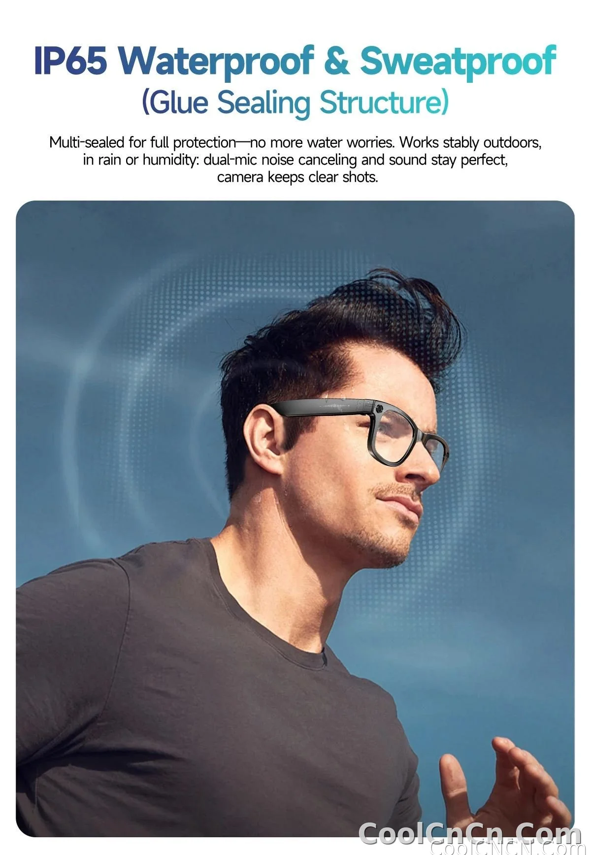 CoolWiz Camera HD Pixel 800W New 32GB Smart Glasses for Women — Photo Capture & Video Recording, AI Translation, Waterproof AI Glasses for Men, suitable for outdoor sports and daily use - detail
