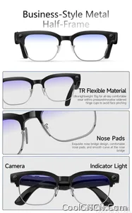 CoolWiz AI Smart Glasses 4K HD with Color Change, 8MP Camera, 1080p Video, AI Music Player, AI Calls, AI Sports Glasses for Men, for Outdoor Sports and Everyday Use - view 13