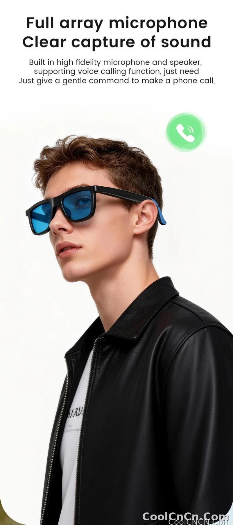 CoolWiz Cermin Mata Pintar Bluetooth 4 Tahap Elektrochromic AI Baharu ChatGPT 164+Terjemahan Bahasa Muzik Panggilan Bebas Tangan Cermin Mata Hitam Untuk Sukan Luar Penggunaan Harian - detail