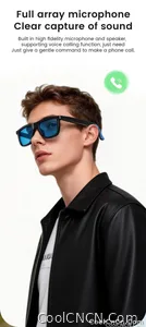 CoolWiz Cermin Mata Pintar Bluetooth 4 Tahap Elektrochromic AI Baharu ChatGPT 164+Terjemahan Bahasa Muzik Panggilan Bebas Tangan Cermin Mata Hitam Untuk Sukan Luar Penggunaan Harian - view 15