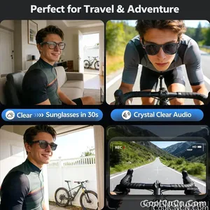 2026 New POV 800W Pixel 4K HD Trave Business Smart Glasses Men&Women 100+Language Translation 1080P Video Chatgpt Sunglasses IOS - view 3