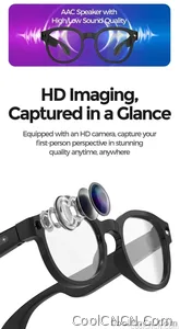 New 2026 Intelligent AI glasses shoot glasses take pictures and read pictures and record real-time translation of call music - view 8