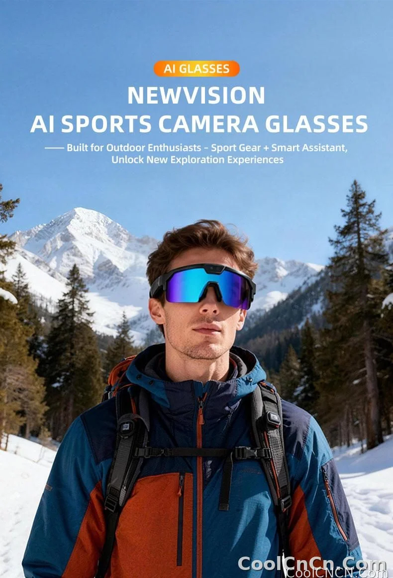2026 New AI Smart Sports Glasses with 1200P Camera 4k Anti-Shake AI Voice Translator Bluetooth Call Dual Mic Audio Sunglasses - detail