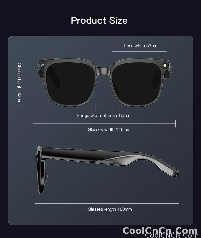 2026 New Smart AI Glasses 1080P HD Video Record Camera ChatGPT Bluetooth Call 32GB ROM Language Translation Music Sunglasses Men - detail