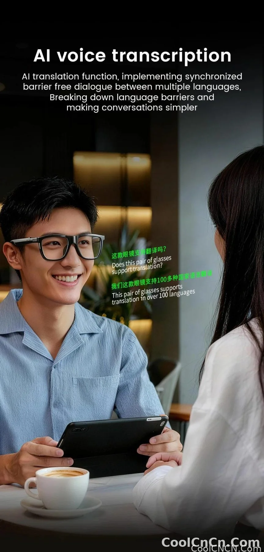 2026 New Electrochromic Lens Audio Smart Glasses Men 164+Language Translation AI ChatGPT BT Call Music Player Sunglasses Women - detail