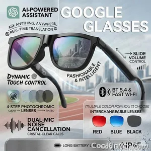 2026 New Electrochromic Lens Audio Smart Glasses Men 164+Language Translation AI ChatGPT BT Call Music Player Sunglasses Women - view 1