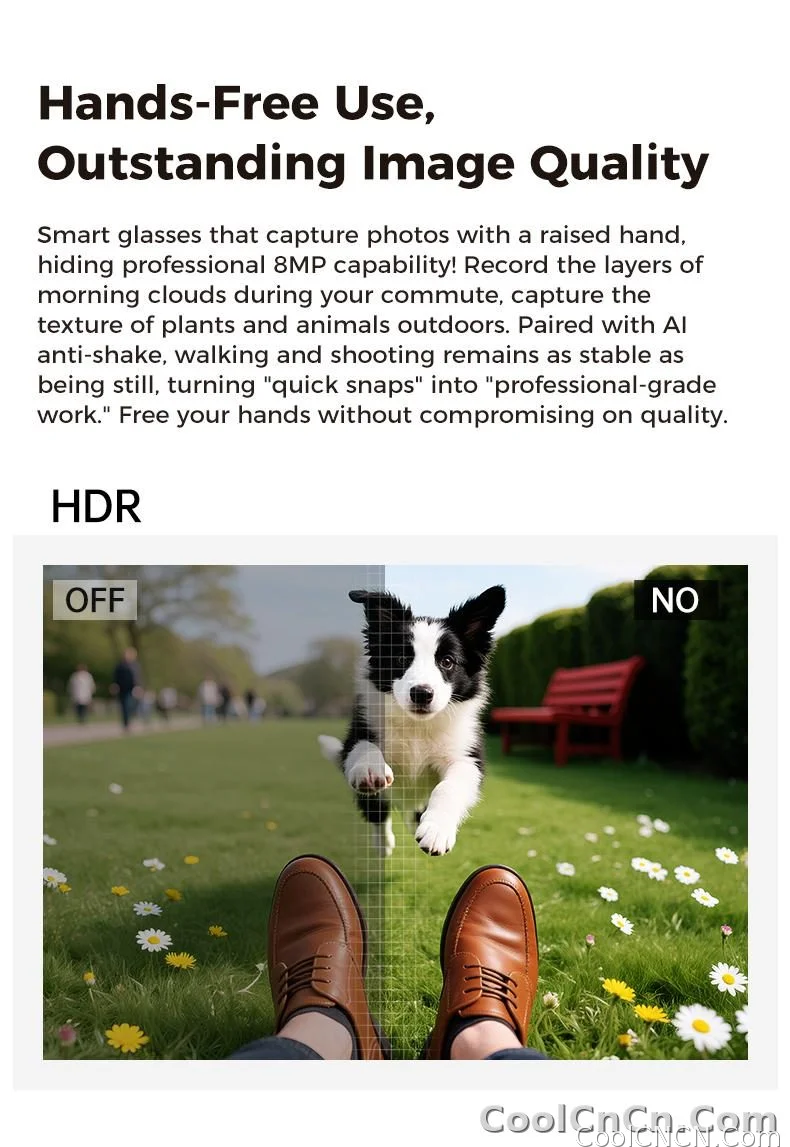 New 2026 AI Smart Glasses 1080P Camera Video Recorder Open Ear Bluetooth Audio Voice Control WiFi Sync Sports Glasses Men Use HD - detail