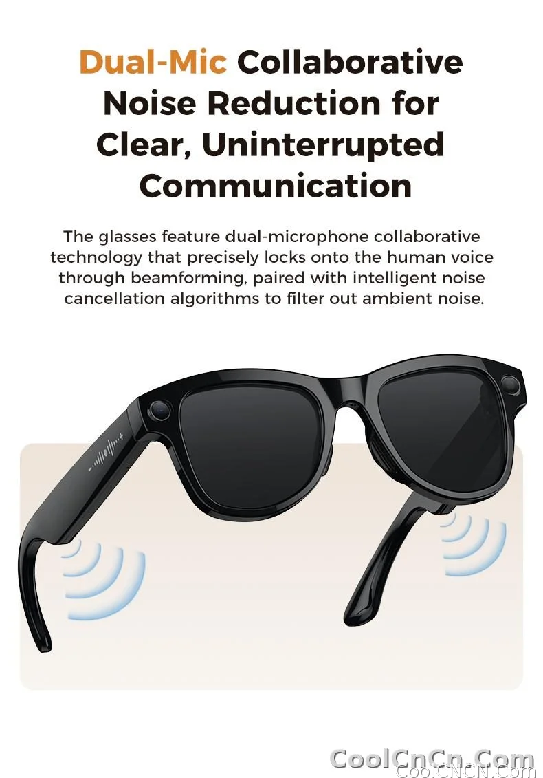 New 2026 AI Smart Glasses 1080P Camera Video Recorder Open Ear Bluetooth Audio Voice Control WiFi Sync Sports Glasses Men Use HD - detail