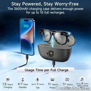 New 2026 AI Smart Glasses 1080P Camera Video Recorder Open Ear Bluetooth Audio Voice Control WiFi Sync Sports Glasses Men Use HD - view 4