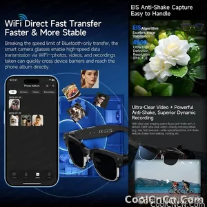 2026New AI Smart Glasses 800W Pixel Camera Various Language Translation Video Music BT Call Business 4K Color Change Glasses Men - view 5