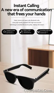 2026 Smart Glasses AI Voice Intelligent Bluetooth Call Music Playback Glasses Touch Headset UV Protection Sunglasses Man Women - view 9