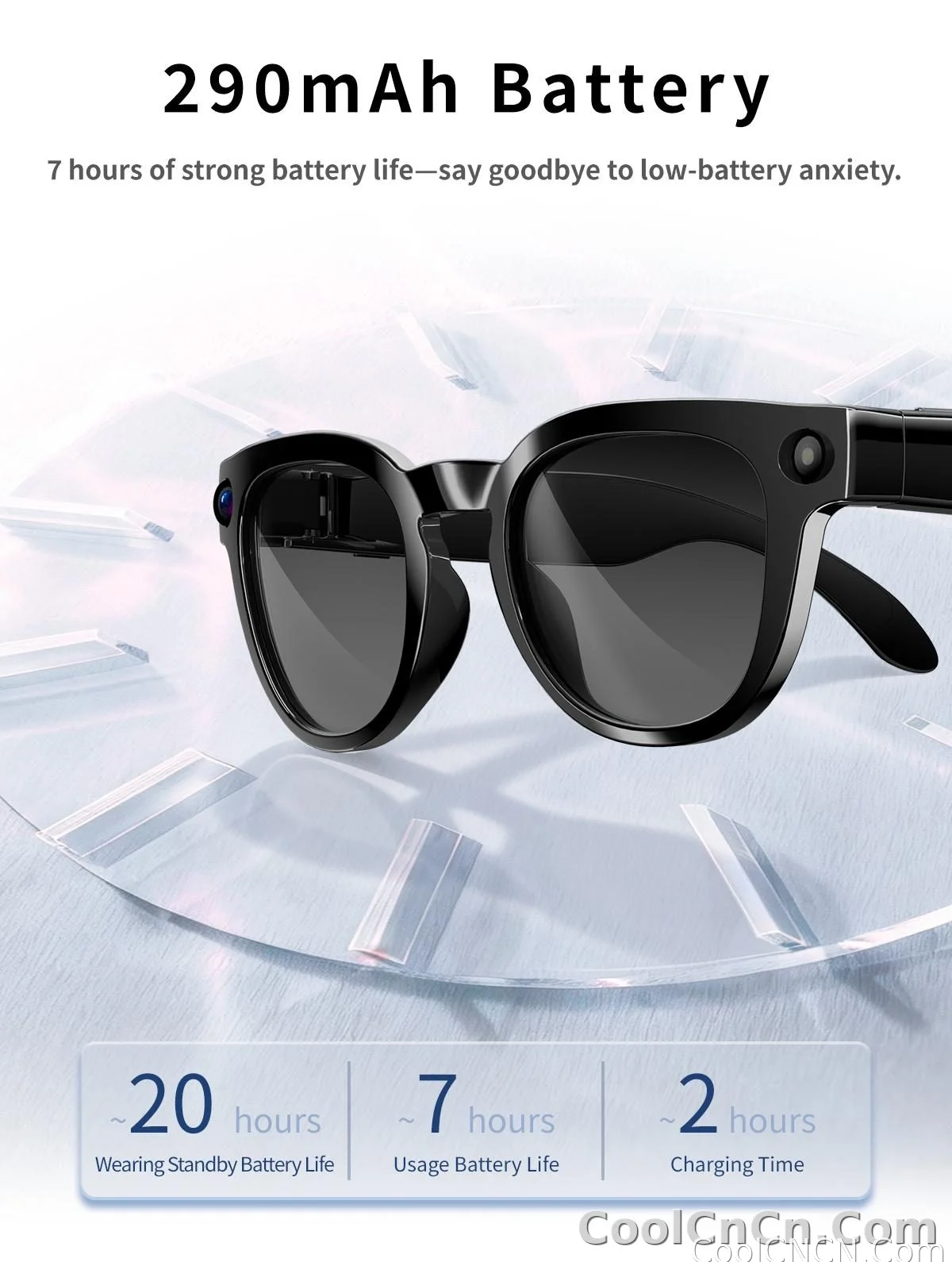 AI Smart Glasses 8MP HD Camera Video Recording AI Translation Voice Assistant TR90 Ultralight Bluetooth Call Music Smart Eyewear - detail