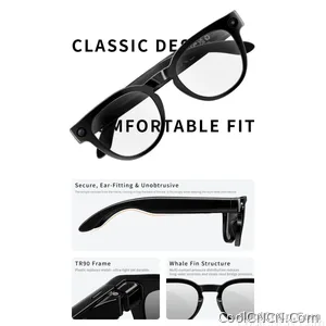 AI Smart Glasses 8MP HD Camera Video Recording AI Translation Voice Assistant TR90 Ultralight Bluetooth Call Music Smart Eyewear - view 4