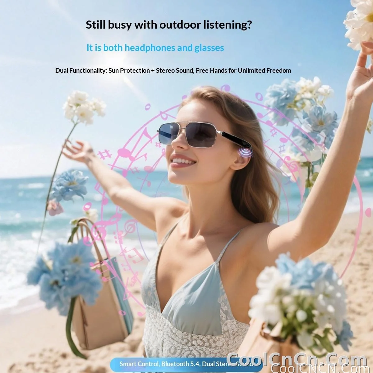 Smart Glasses Real Time Translation Wireless Bluetooth Touch Call Sports For Men Music Smart Glasses With Translator - detail