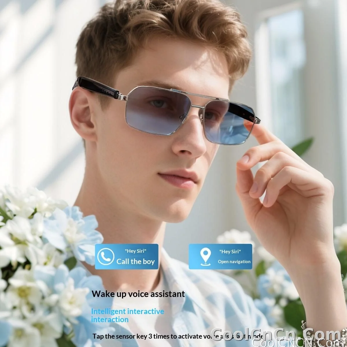Smart Glasses Real Time Translation Wireless Bluetooth Touch Call Sports For Men Music Smart Glasses With Translator - detail