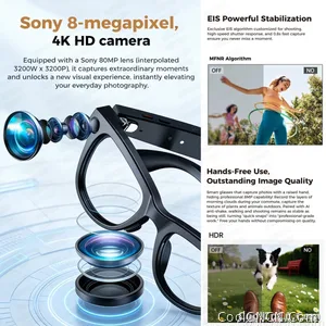 2026 AI Smart Glasses M02 Ultra 1080P HD Camera ChatGPT 3600mAh Charging 800W Camera 32GB Translation Music POV Video Sunglasse - view 5