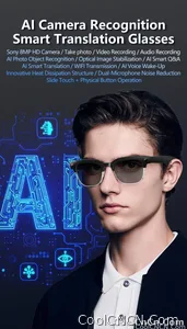 AI Real Time Translation Smart Glasses 1080P Camera Video Recorder Dual Mic Noise Canceling Bluetooth 3D Audio Sunglass 32G 2026 - view 8