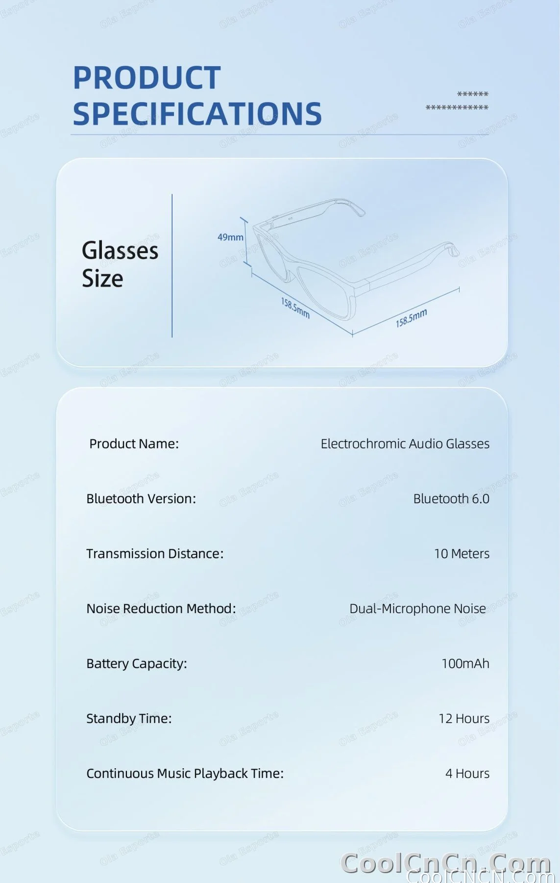 2026 Smart Audio Glasses Touch Control Color Changing Lens Dual Microphone Noise Reduction AI translation Bluetooth Sunglasses - detail