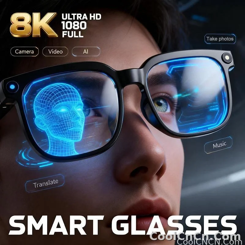 2026 New Smart Glasses Men 4K 8MP HD Camera Video Recording Language Translation ChatGPT WIFI Bluetooth Call Audio Glasses Women