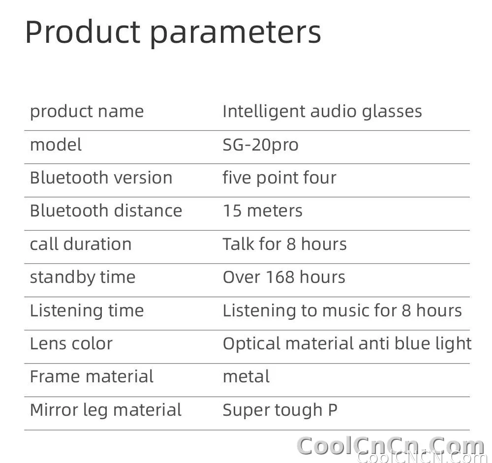 SG-20 Pro TWS 2-in-1 Smart Bluetooth Glasses - Convertible Sunglasses & Clear Lenses, Wireless Audio, Touch Control - detail