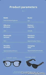Smart Glasses Camera Glasses BT Call Music Touch Sunglasses Voice Assistant Video Recording WIFI AI Glasses Translator - view 19