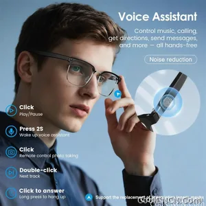 2026 New 800W Pixel Camera Smart AI Glasses Anti-shake Video Record ChatGP WIFI Translation Call Waterproof 32GB Sunglasses Men - view 5