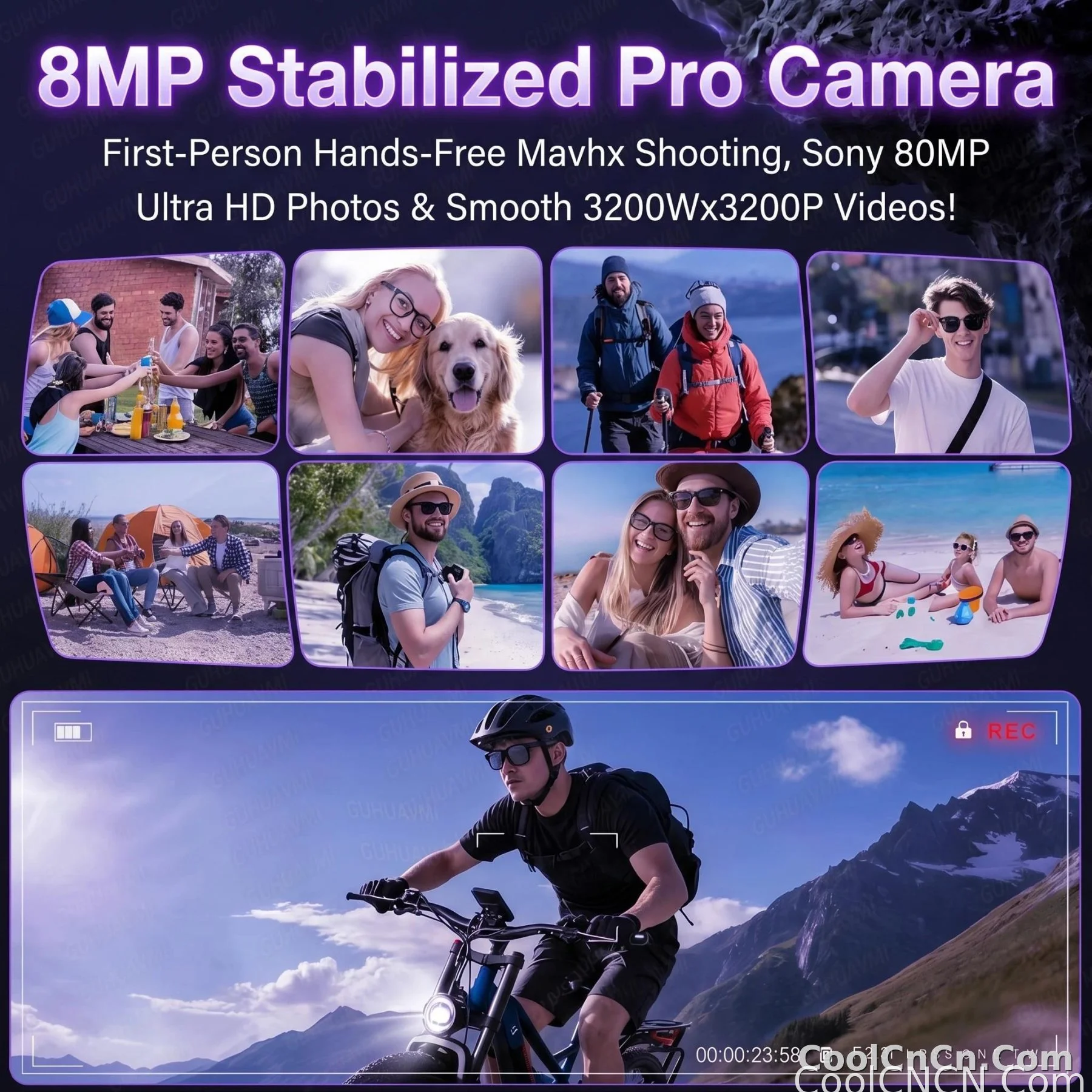 AI Camera Glasses 2026 New 1080P Video Recorder Bluetooth Audio Open Ear Music Voice Control WiFi Sync Smart Eyewear Outdoor Use - detail