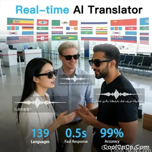 2026 New 800W Pixel Camera 1080P Video Recording Smart Glasses Men AI Voice Assistant Music Player Translation Sports Sunglasses - view 6