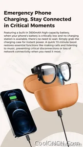2026 New AI Video Glasses 1080P HD Camera Recorder Bluetooth Audio Voice Control Touch WiFi Sync Smart Glasses for Travel Use HD - view 12