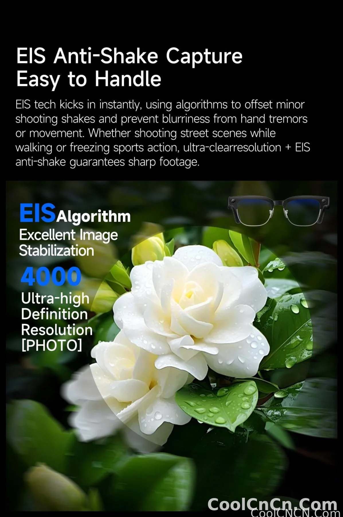 2026 New 8K HD AI Smart Glasses Men with Chat GPT 800MP Camera Bluetooth Call AI Translation Voice Assistant Control Unisex Sung - detail