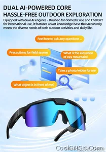 2026 New AI Sport Cycling Smart Glasses 80MP Camera 1200P HD Video Bluetooth 5.3WiFi Open Ear Riding Speaker Real-Time Translate - view 16