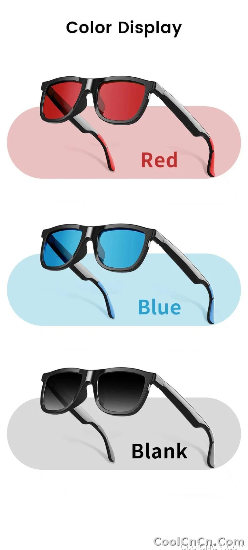 2026 New Touch Color Change Smart Glasses 100+Translation Voice Wake-Up Dual Mic Noise Reduction Bluetooth Music Audio Sunglasse - detail