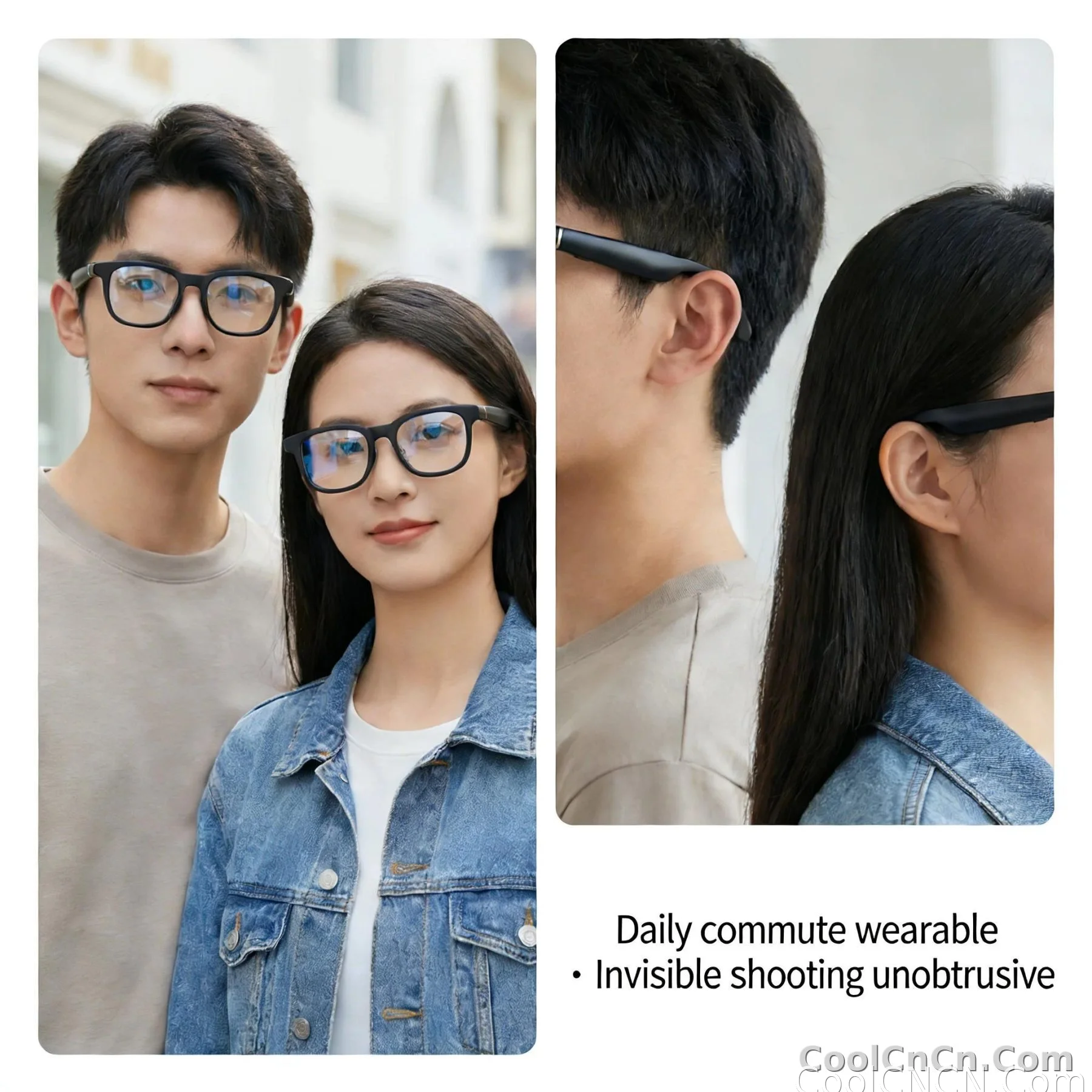 AI Smart Audio image Glasses, 3600mAh Charging Case, Hands-Free Call, Open-Ear Headphones, for Driving, Running, Daily Use - detail
