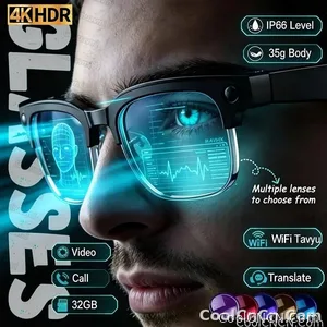4K 800W HD Camera AI Smart Glasses 2026 ChatGPT Record Video Languages Translation Music Player Sunglasses Glasses With Camera - view 1