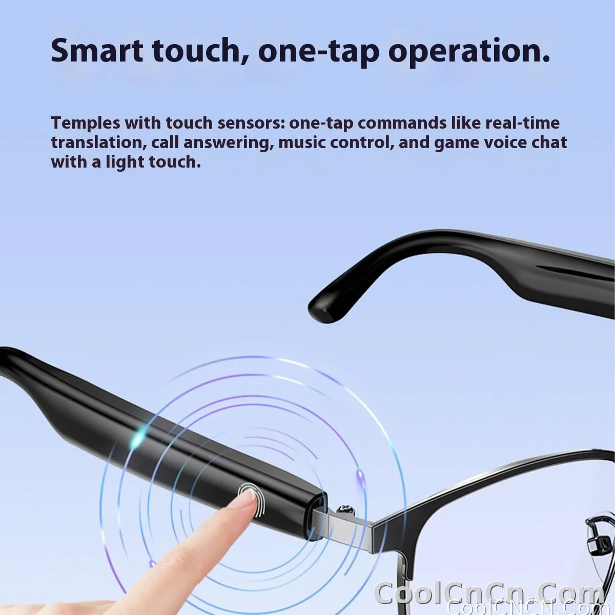 AI Glasses For Men languages Real Time Translation Wireless Bluetooth Touch Call Meeting Sports Music Smart Glasses - detail