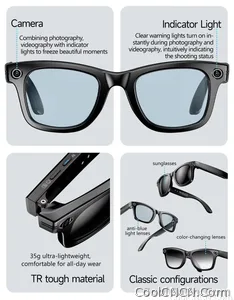W610 AI Smart Glasses with Video Camera 800W Outdoor Sunglasses Wi-Fi Transfer BT Calling Audio Record Smart Wearable Headset - view 10