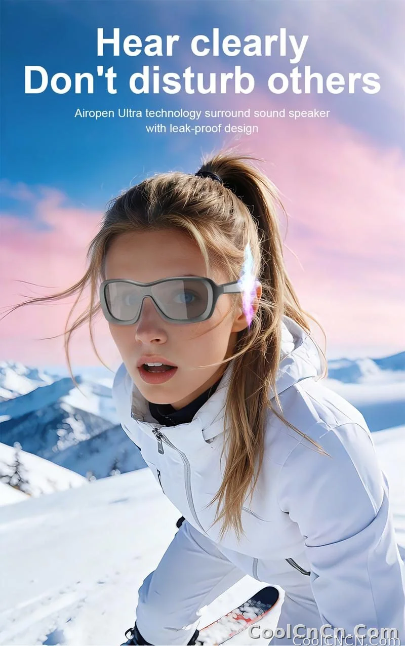 AI Smart Glasses Voice Translation Audio Sunglasses Outdoor UV Protection Ski Goggles Listen to Music Make Calls 2026 New - detail