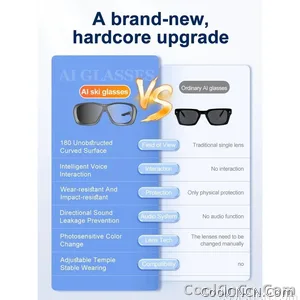 AI Smart Glasses Voice Translation Audio Sunglasses Outdoor UV Protection Ski Goggles Listen to Music Make Calls 2026 New - view 7