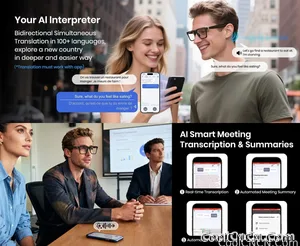 Smart Audio Glasses with Real-Time Translation Hi-Fi Music Playback Noise-Cancelling Voice Calls And Photochromic Lenses - view 11