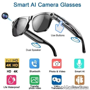 With Camera AI 4K Glasses New Upgrade 800W HD Video Recording AI Photo Recognition Translation Bluetooth Call Voice Sunglasses - view 8