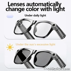 6K HD AI Camera Glasses 800MP Photochromic Multifunctional Smart Glasses Bluetooth Calling Photo Chat Music Translation 2026 - view 6