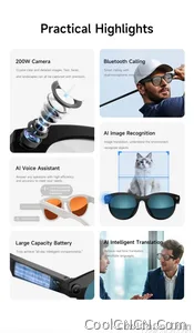 2026 New AI Smart Glasses for Photography And Video Intelligent Interactive Translation Feature Compatible with IOS And Android - view 9