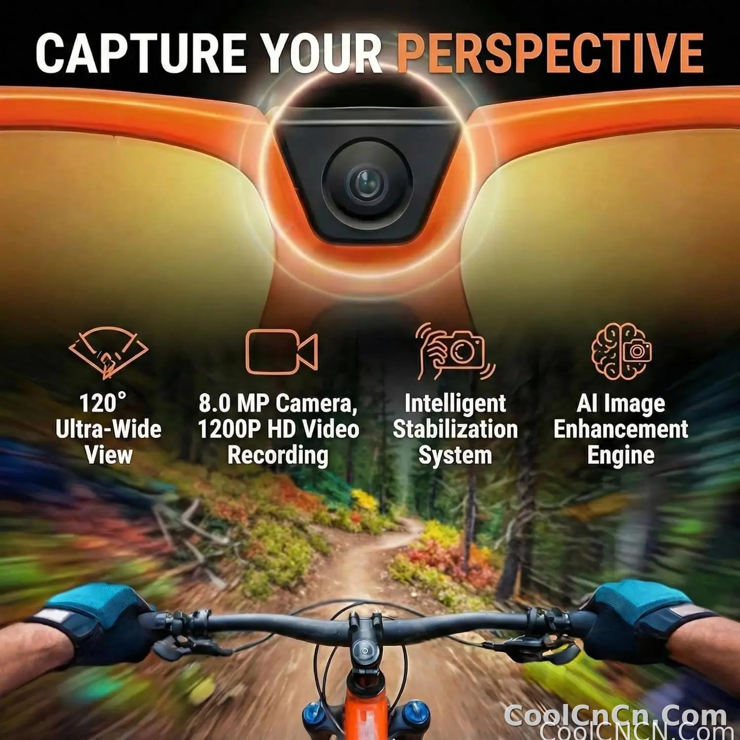 New AI Sports Smart Glasses 8MP Camera 2026 Outdoor Cycling Headphones Touch Control Windproof Bluetooth Translation Sunglasses - detail