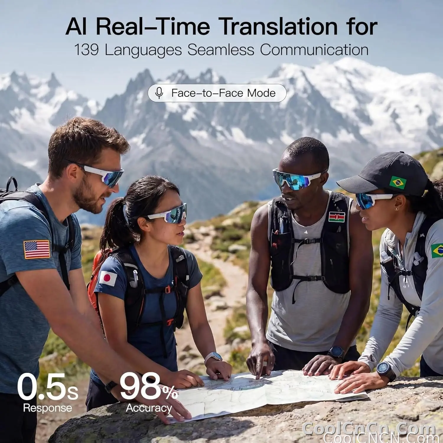 New AI Sports Smart Glasses 8MP Camera 2026 Outdoor Cycling Headphones Touch Control Windproof Bluetooth Translation Sunglasses - detail